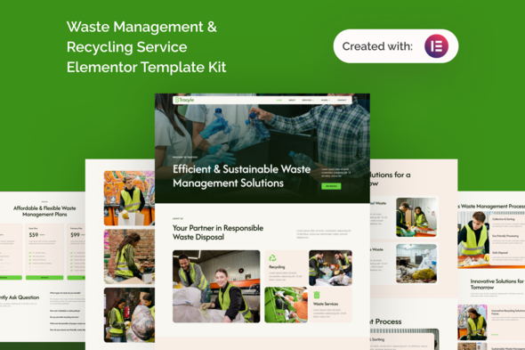 Tracyle - Waste Management & Recycling Service Elementor Template Kit